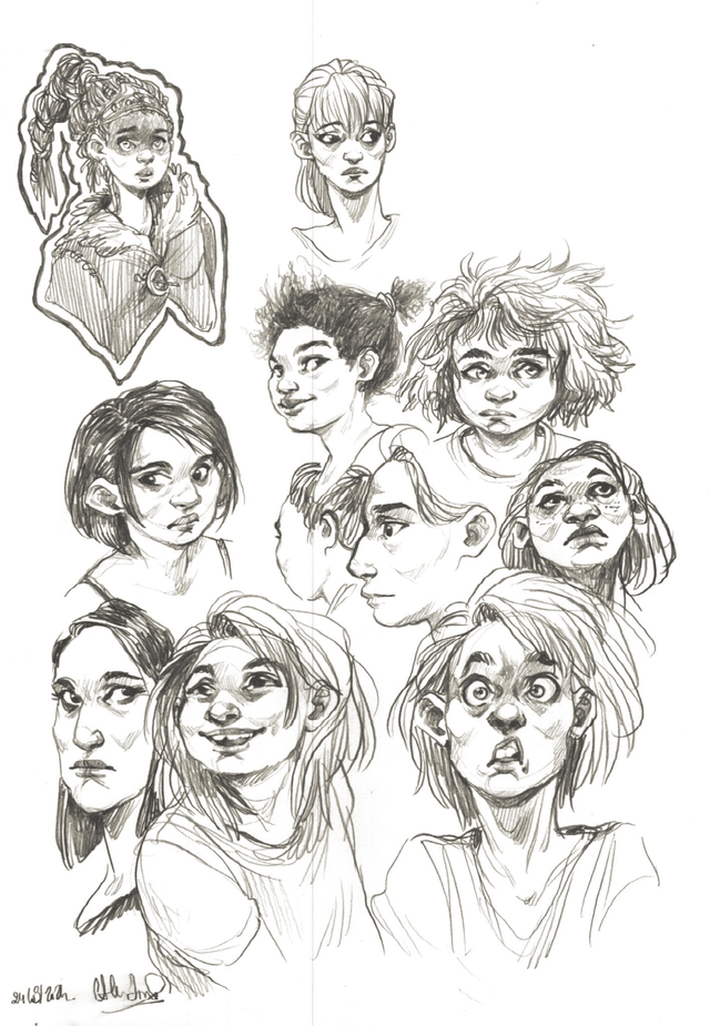Visages, format A4