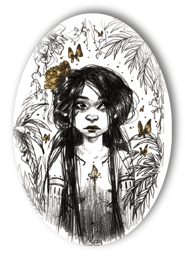 L'Or des Fous _portrait, Broche Soft Touch ovale