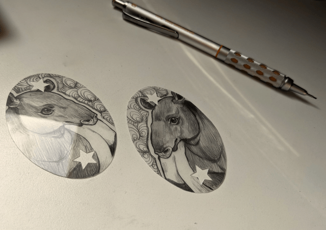 Pré-commande _ Boucles d'oreilles,  sur mesure, uniques, dessinées à la main