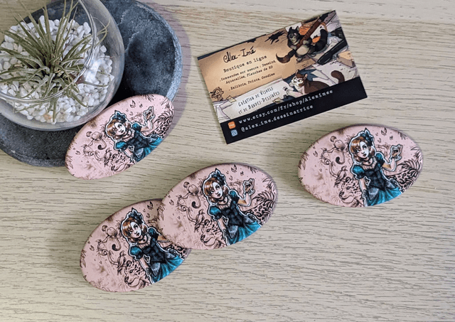 Victorien, Broche Soft Touch ovale