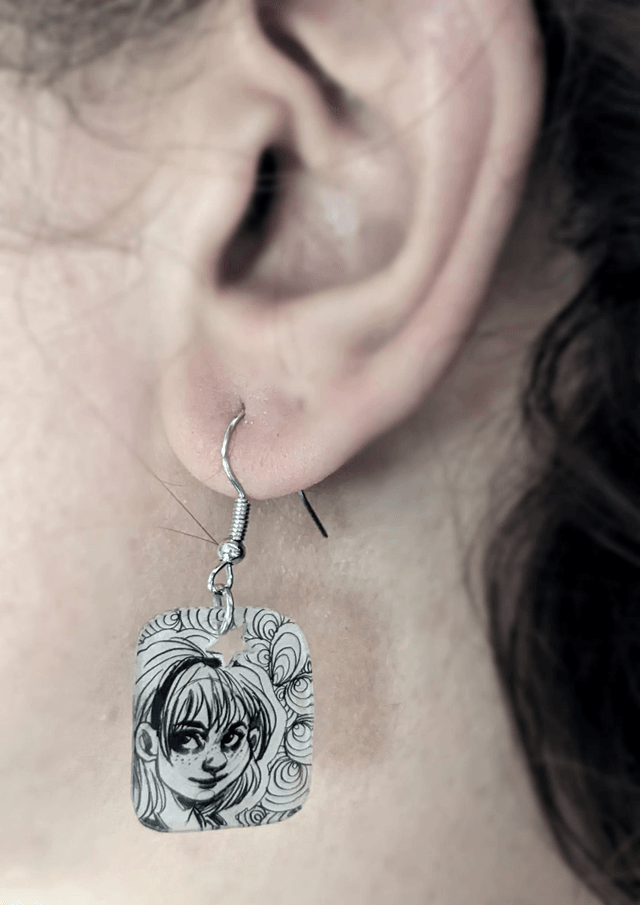 Jeune Fille, Boucles d'oreille, petit format
