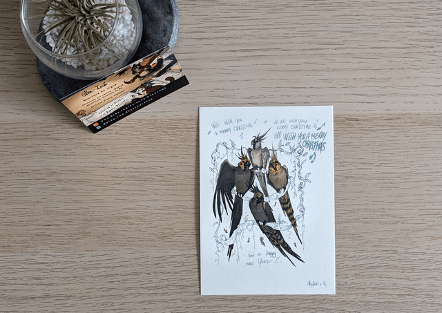 Perruches Chantantes, exlibris, 10x15cm